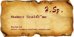 Hudecz Szalóme névjegykártya